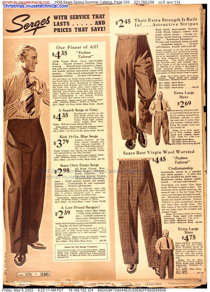1939 Sears Spring Summer Catalog, Page 320