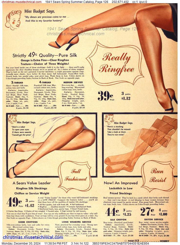 1941 Sears Spring Summer Catalog, Page 126