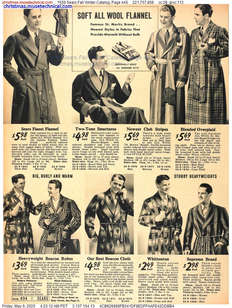 1939 Sears Fall Winter Catalog, Page 445