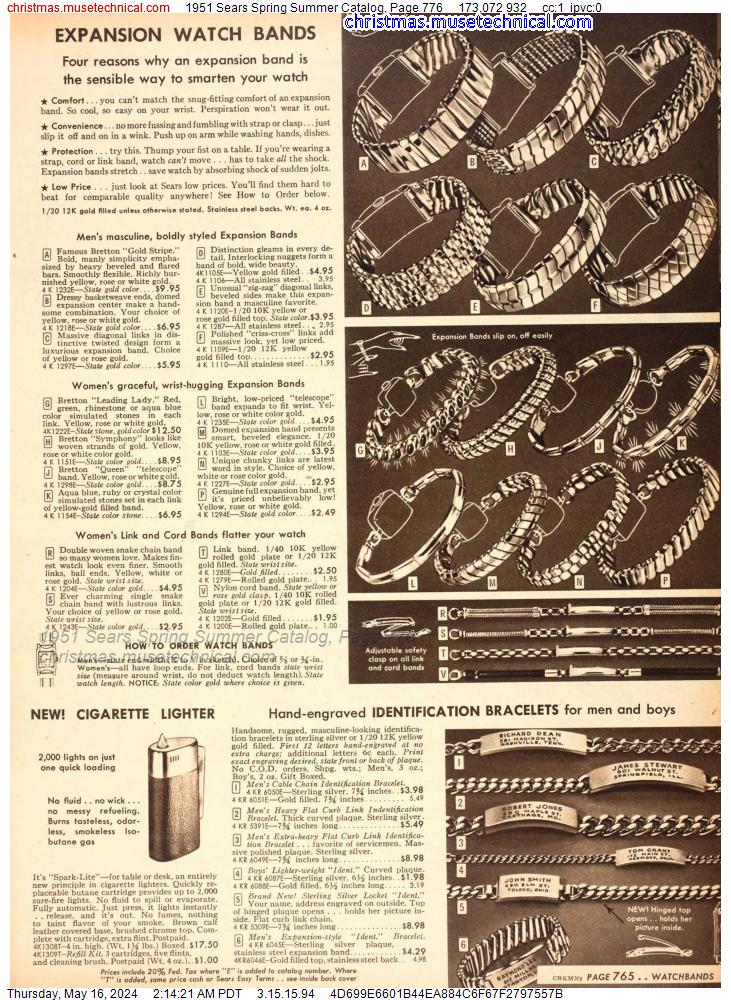 1951 Sears Spring Summer Catalog, Page 776
