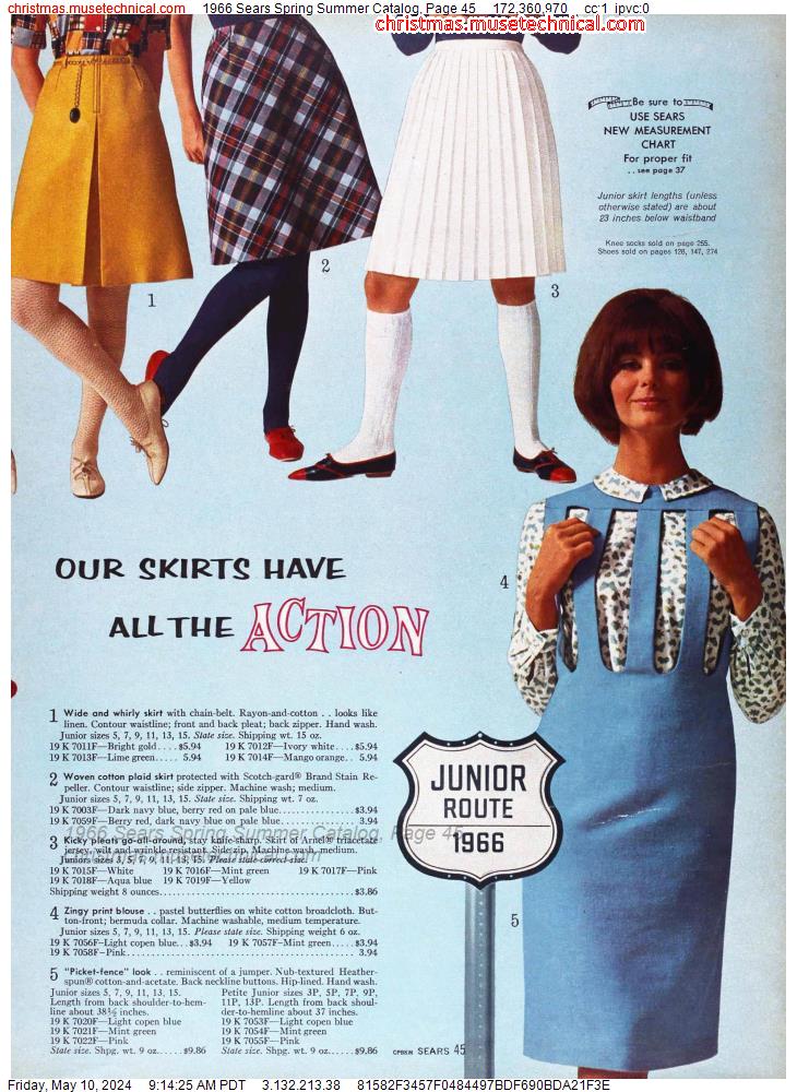 1966 Sears Spring Summer Catalog, Page 45