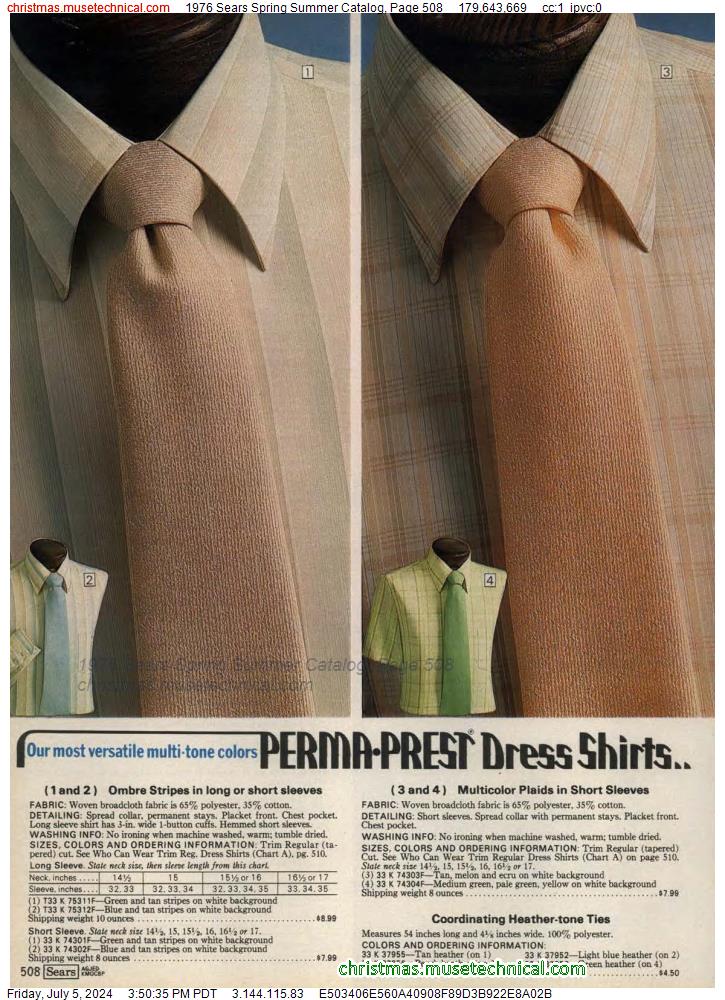 1976 Sears Spring Summer Catalog, Page 508