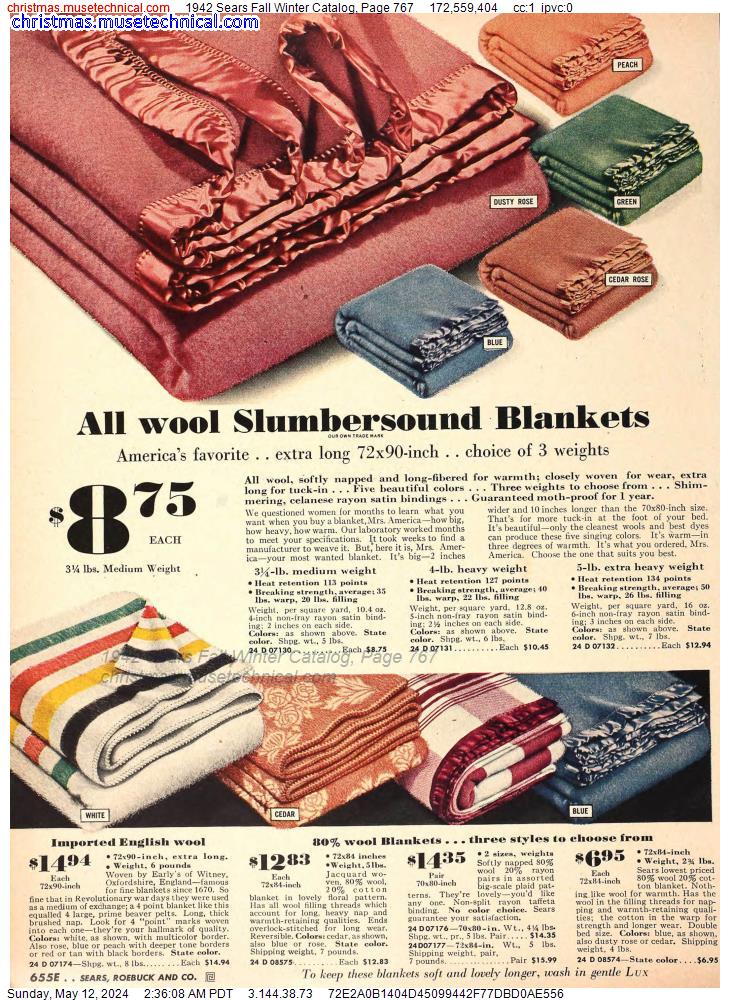1942 Sears Fall Winter Catalog, Page 767