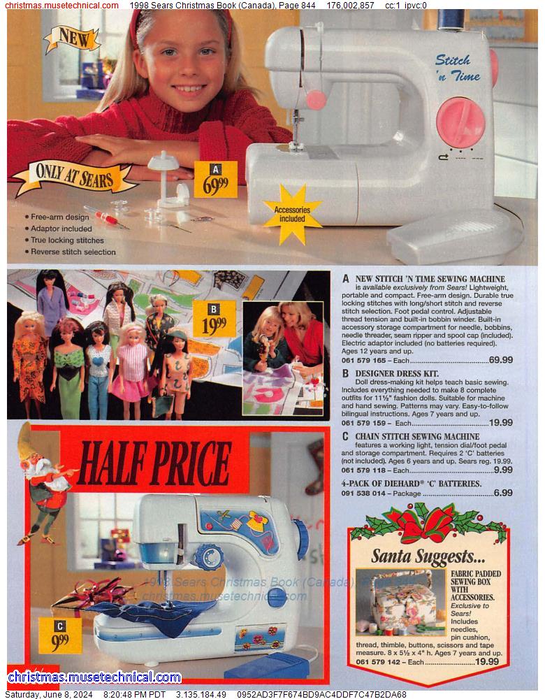 1998 Sears Christmas Book (Canada), Page 844