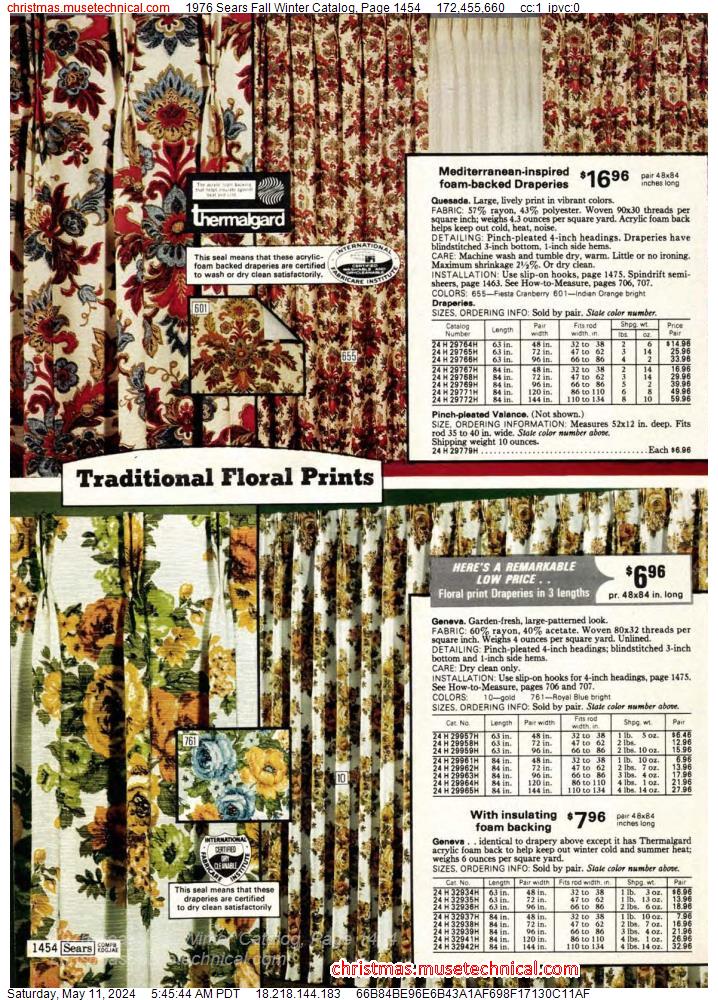 1976 Sears Fall Winter Catalog, Page 1454