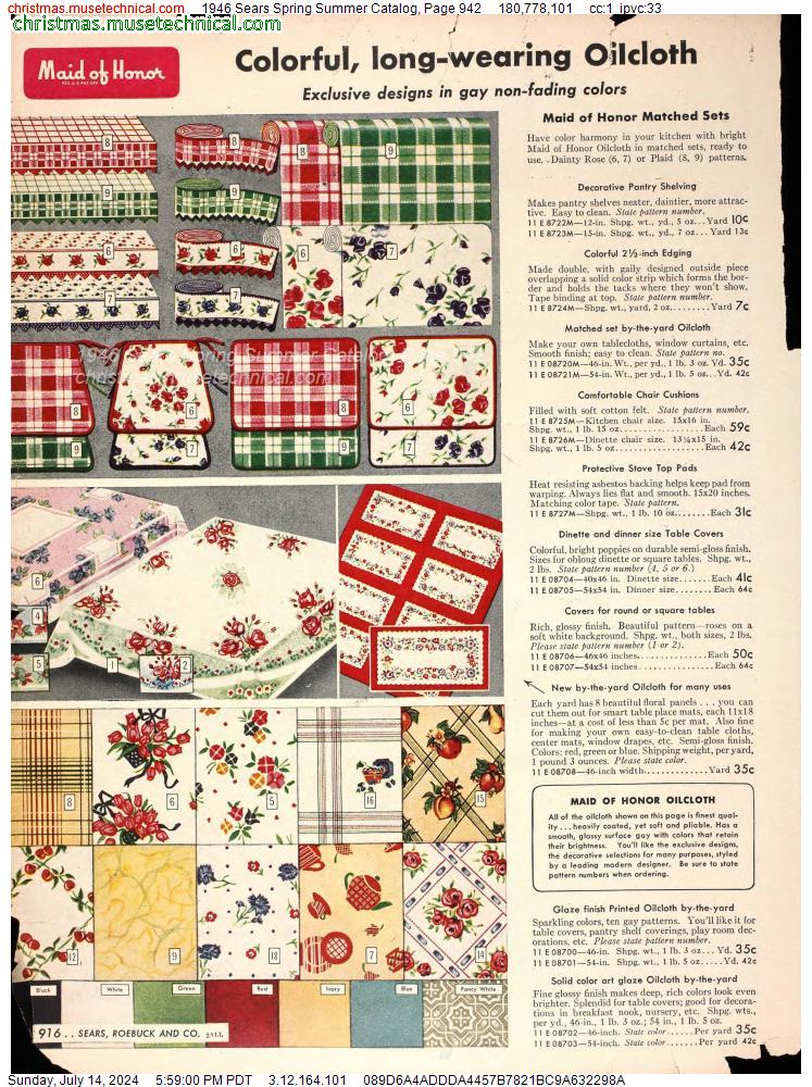 1946 Sears Spring Summer Catalog, Page 942