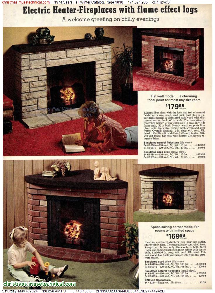 1974 Sears Fall Winter Catalog, Page 1010