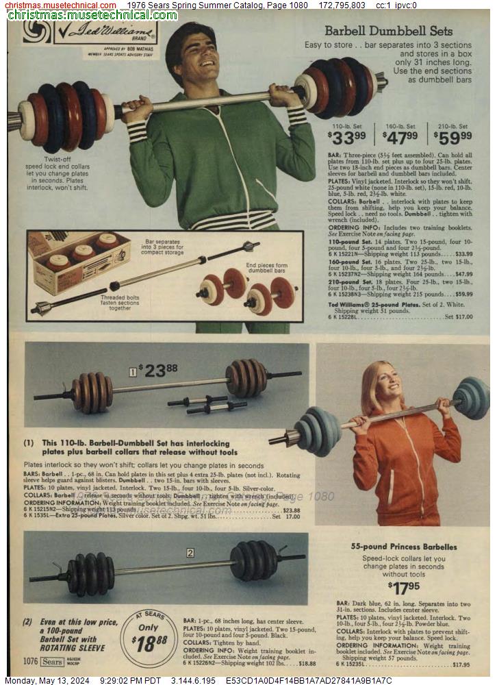 1976 Sears Spring Summer Catalog, Page 1080