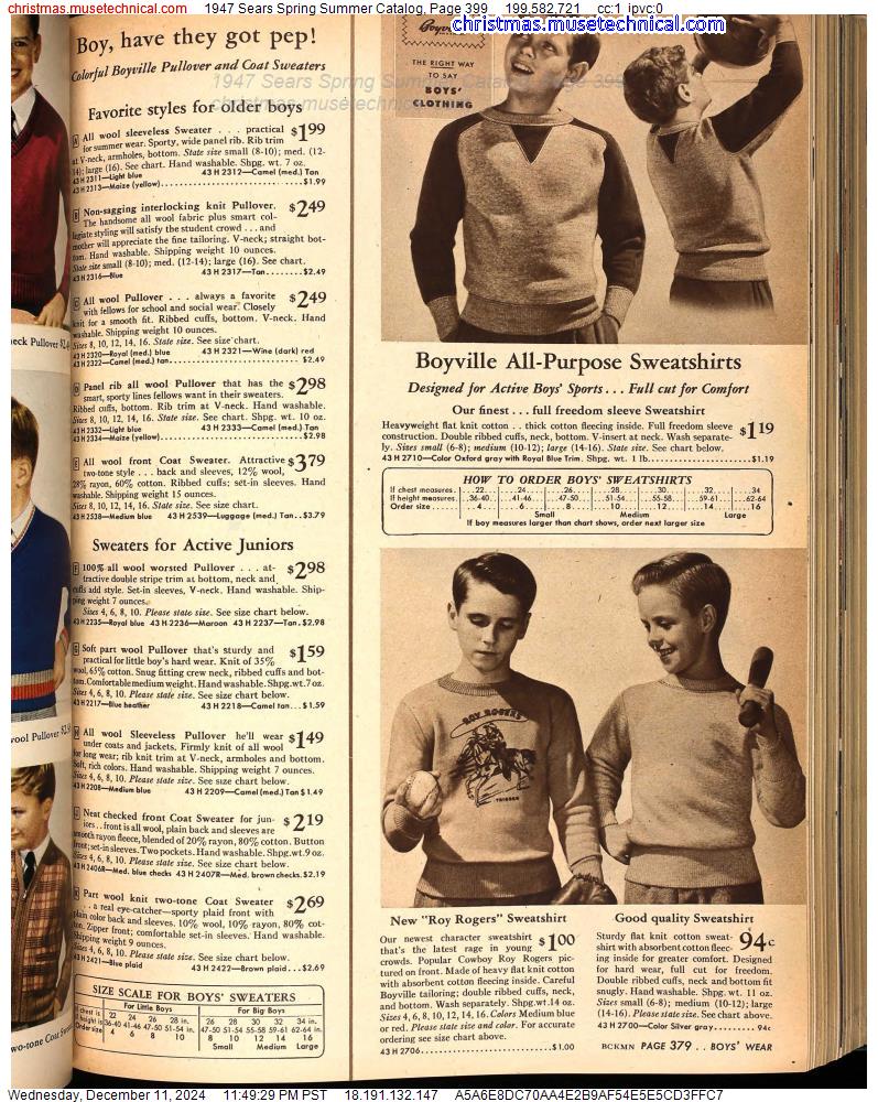 1947 Sears Spring Summer Catalog, Page 399