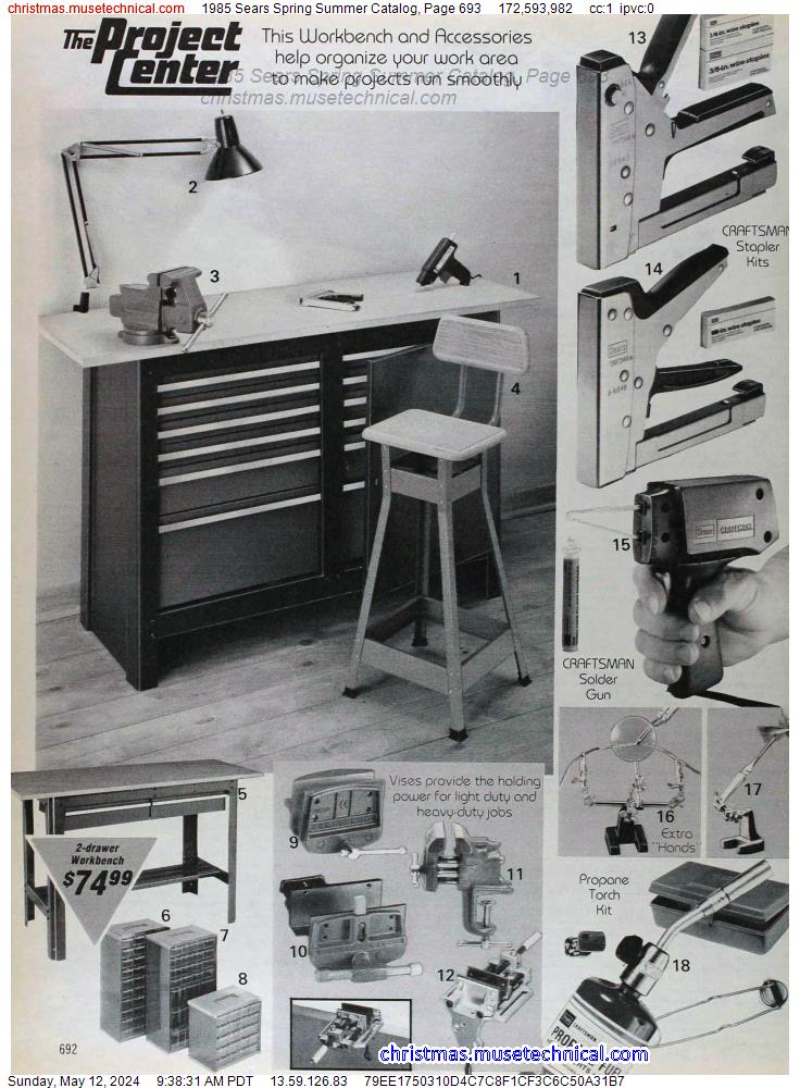 1985 Sears Spring Summer Catalog, Page 693