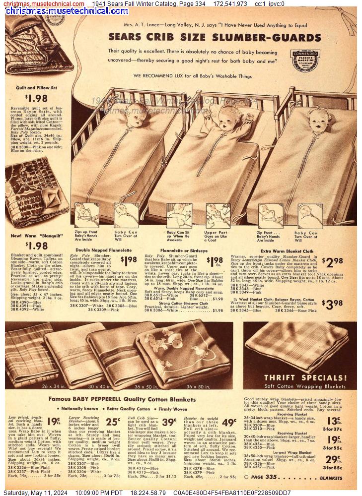 1941 Sears Fall Winter Catalog, Page 334
