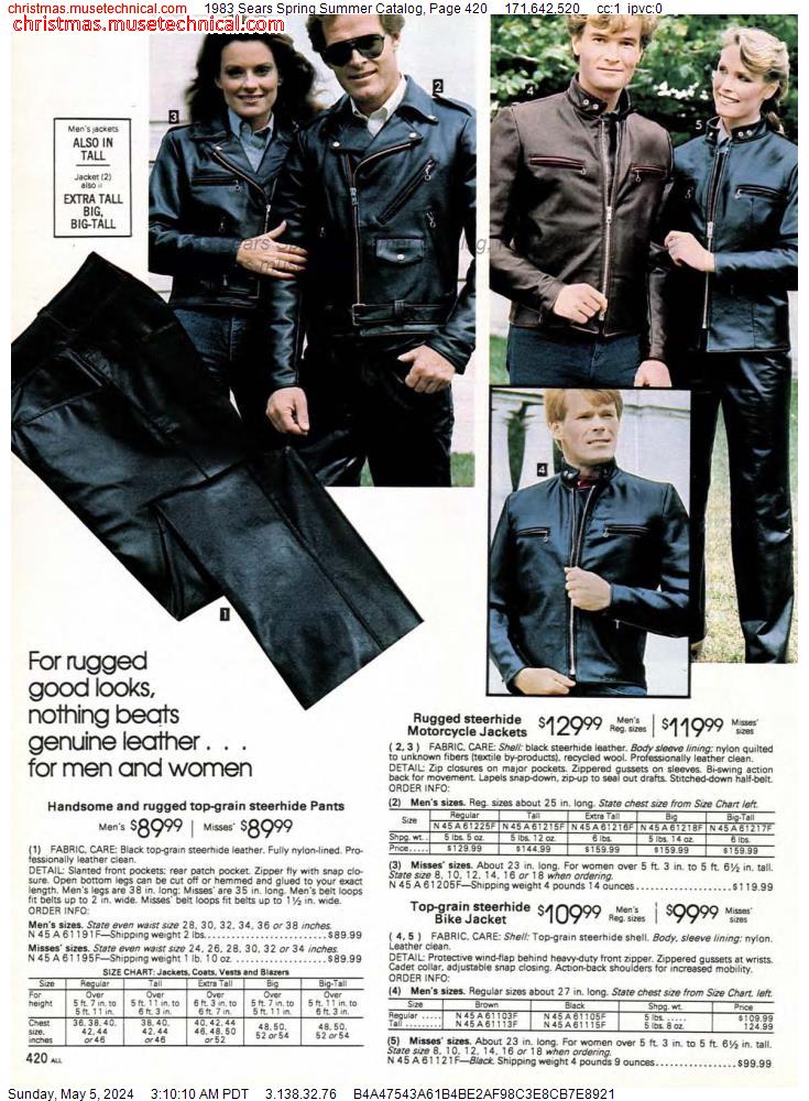 1983 Sears Spring Summer Catalog, Page 420