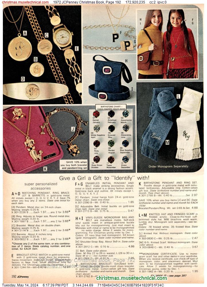 1972 JCPenney Christmas Book, Page 192