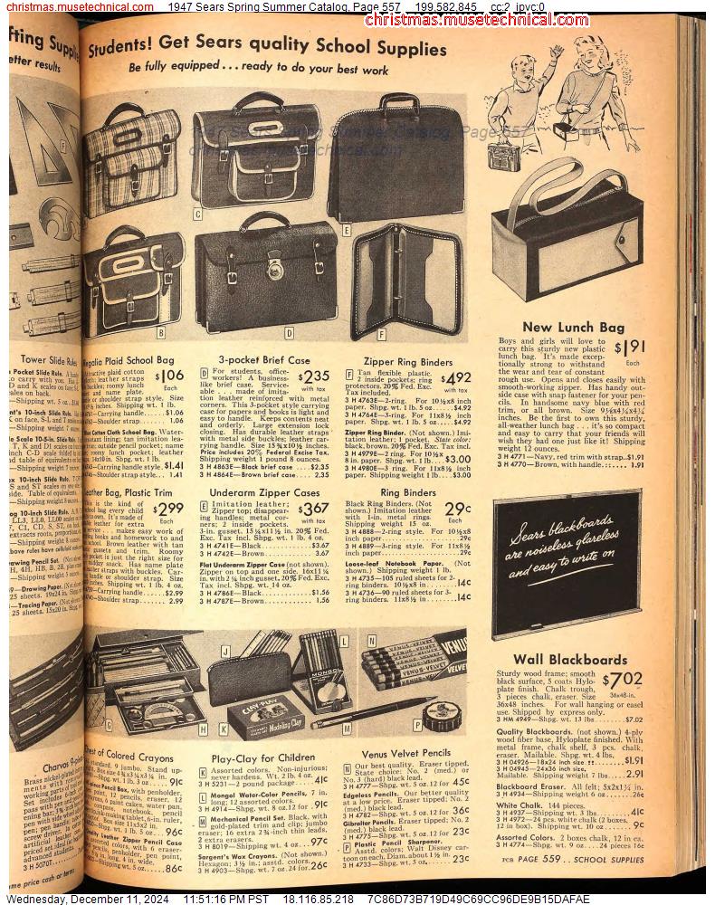 1947 Sears Spring Summer Catalog, Page 557