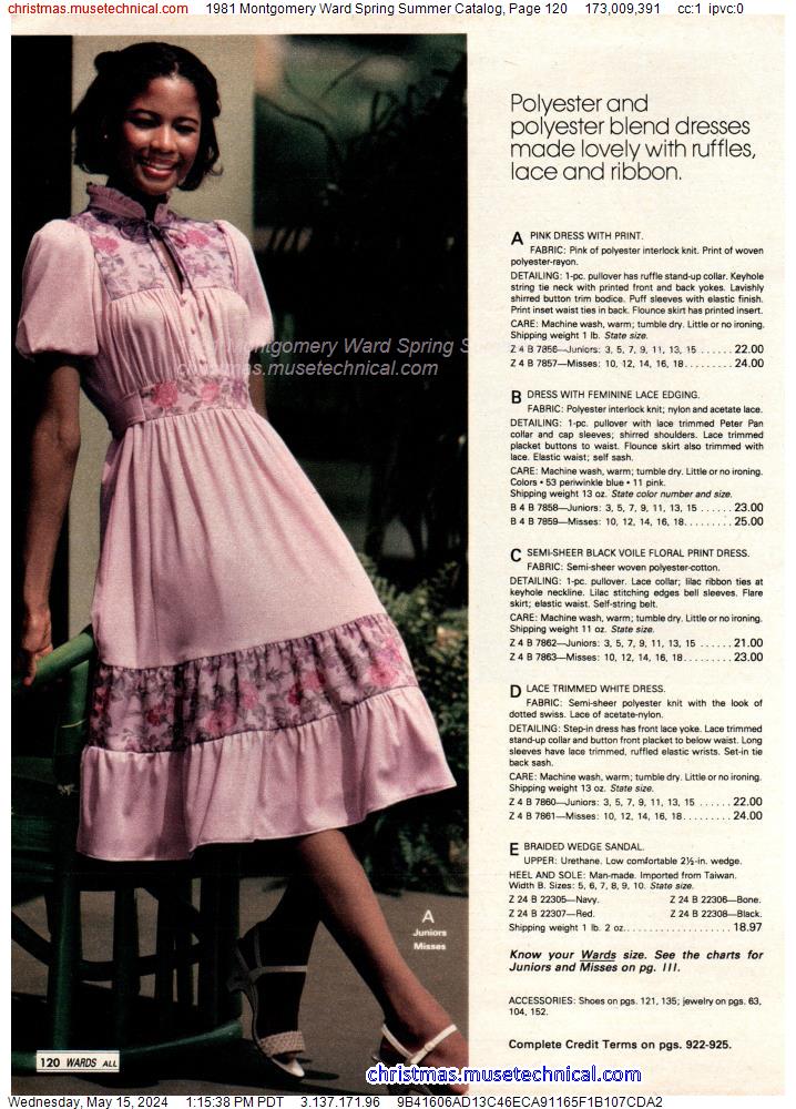 1981 Montgomery Ward Spring Summer Catalog, Page 120