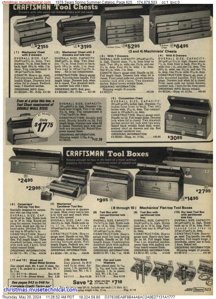 1976 Sears Spring Summer Catalog, Page 625