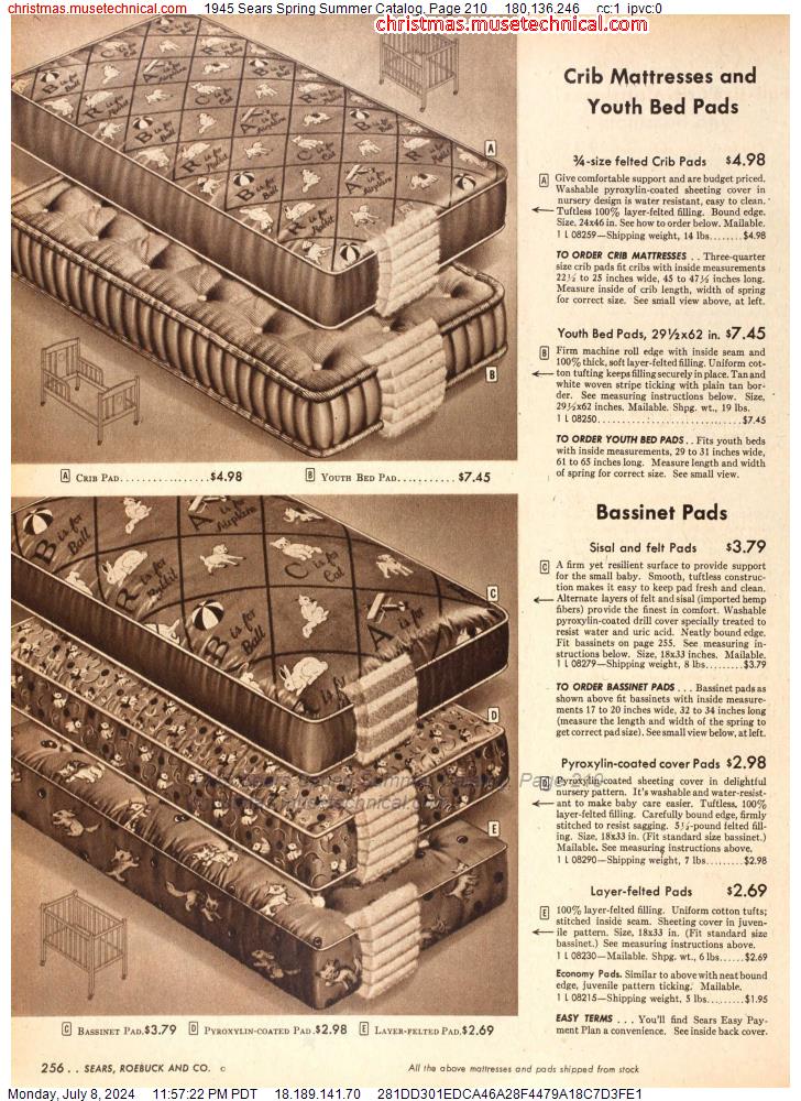 1945 Sears Spring Summer Catalog, Page 210