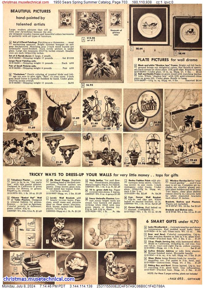 1950 Sears Spring Summer Catalog, Page 703