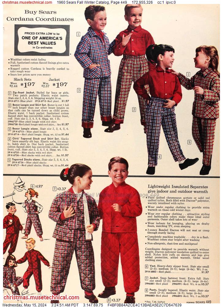 1960 Sears Fall Winter Catalog, Page 449