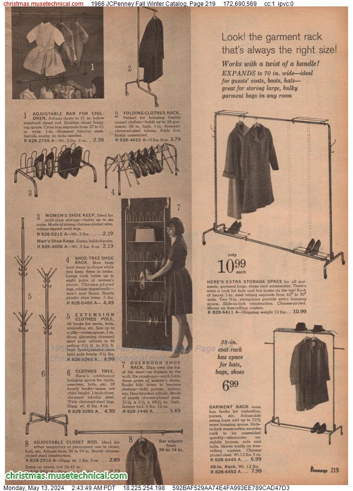 1966 JCPenney Fall Winter Catalog, Page 219