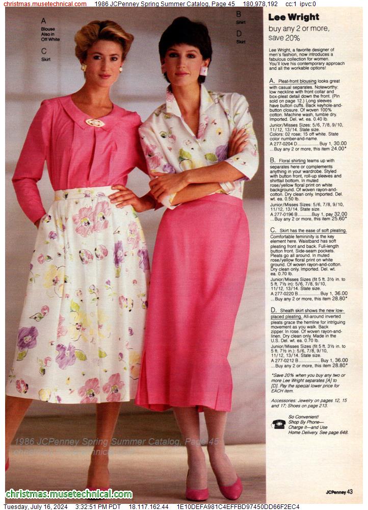 1986 JCPenney Spring Summer Catalog, Page 45
