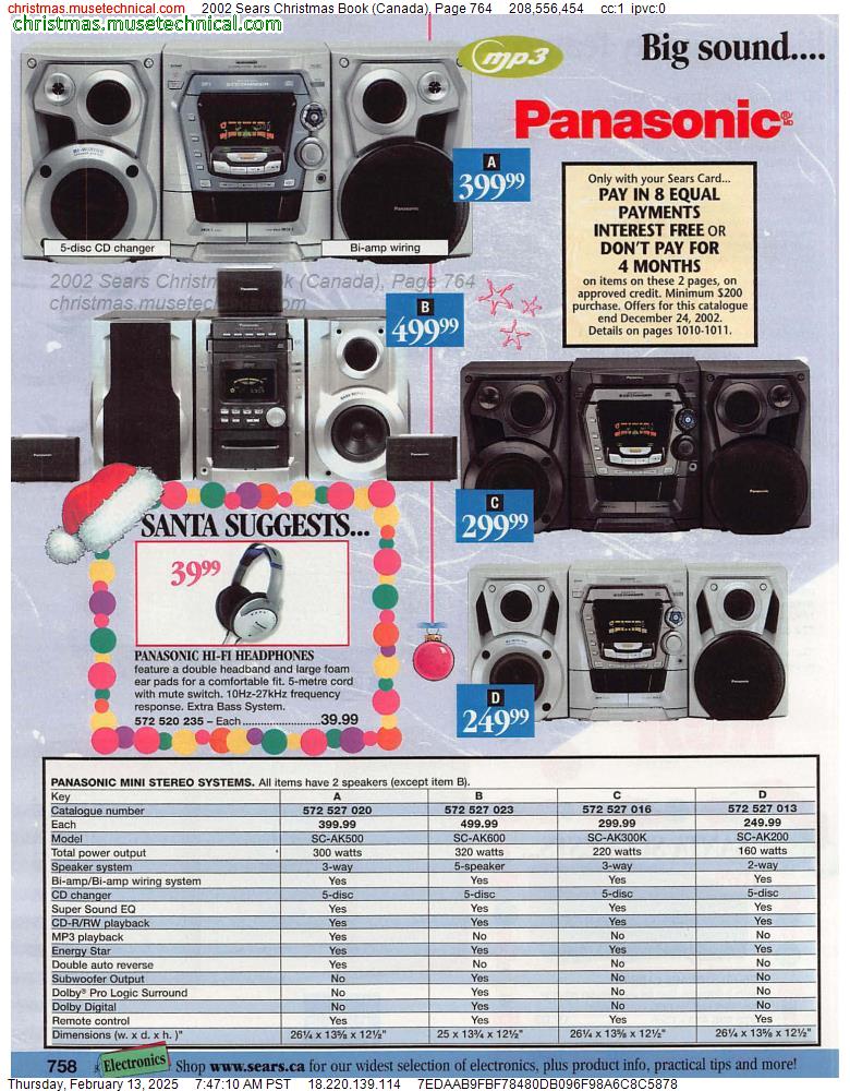 2002 Sears Christmas Book (Canada), Page 764