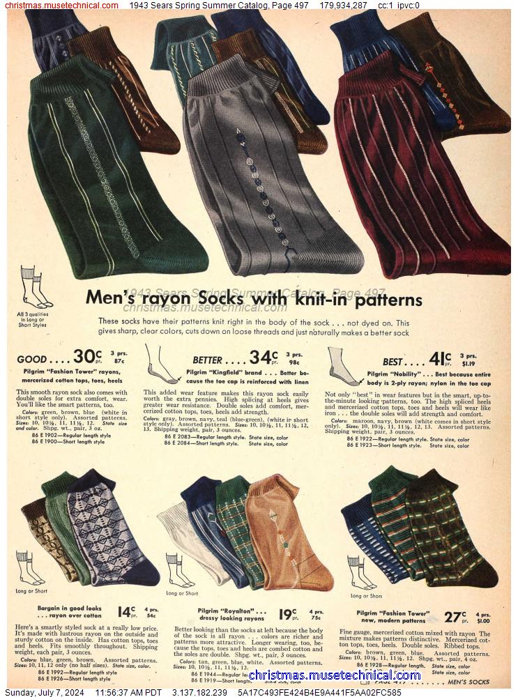 1943 Sears Spring Summer Catalog, Page 497