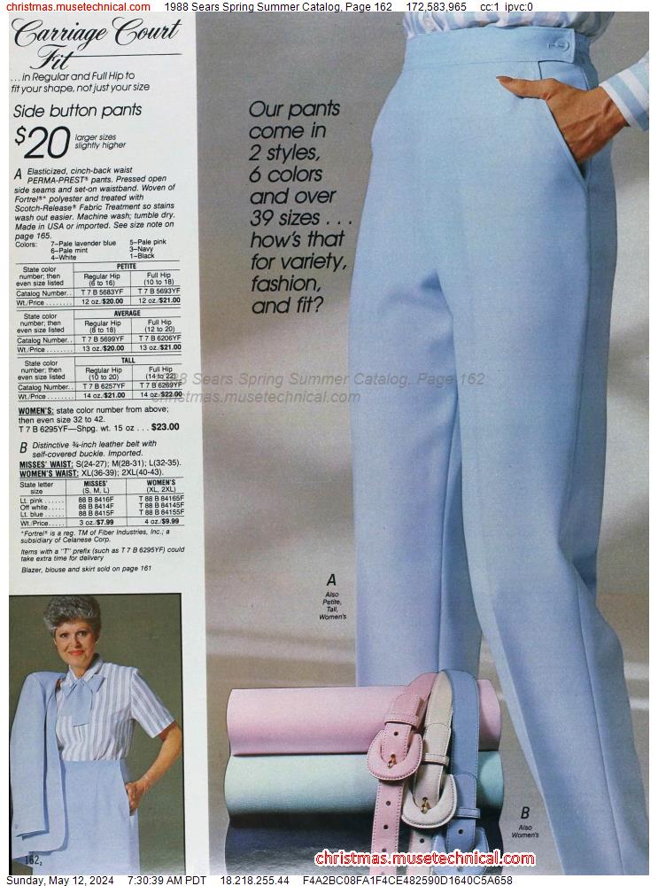 1988 Sears Spring Summer Catalog, Page 162