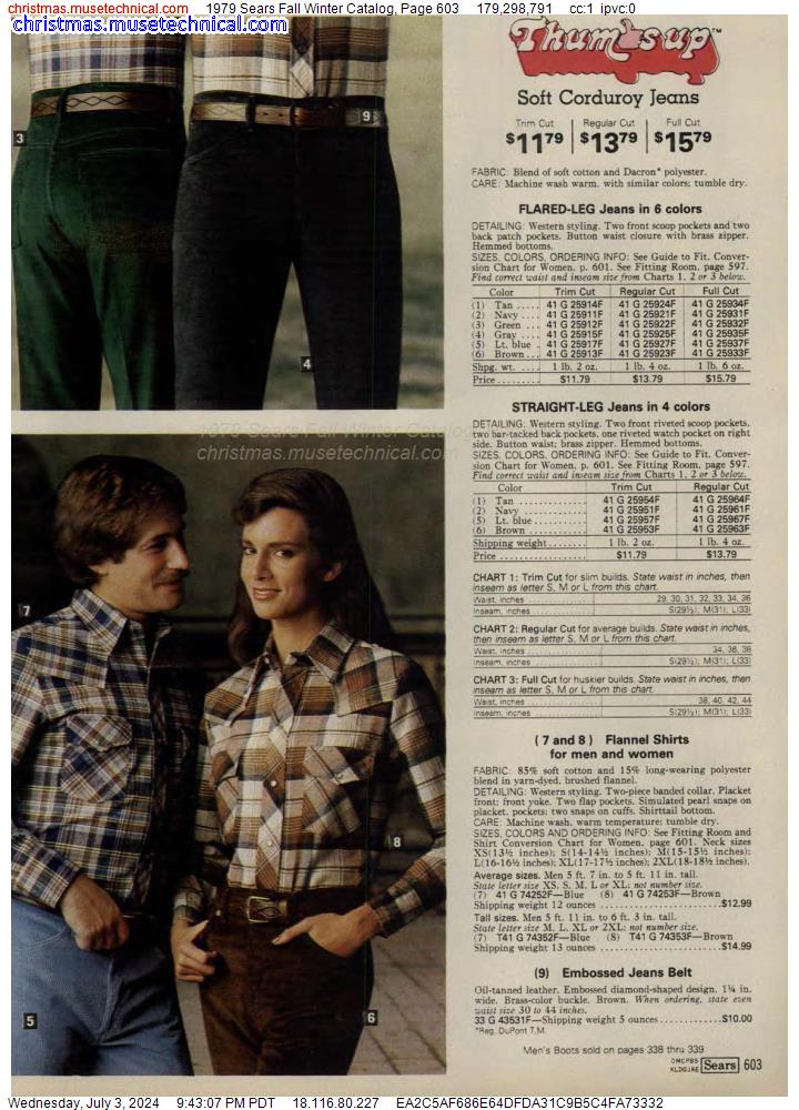1979 Sears Fall Winter Catalog, Page 603