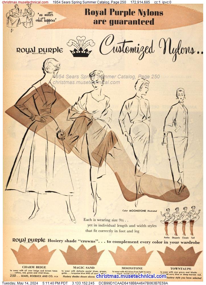 1954 Sears Spring Summer Catalog, Page 250