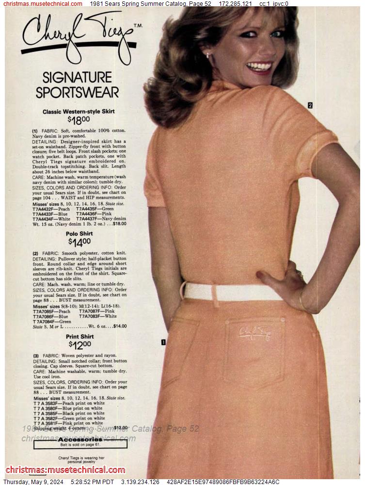 1981 Sears Spring Summer Catalog, Page 52