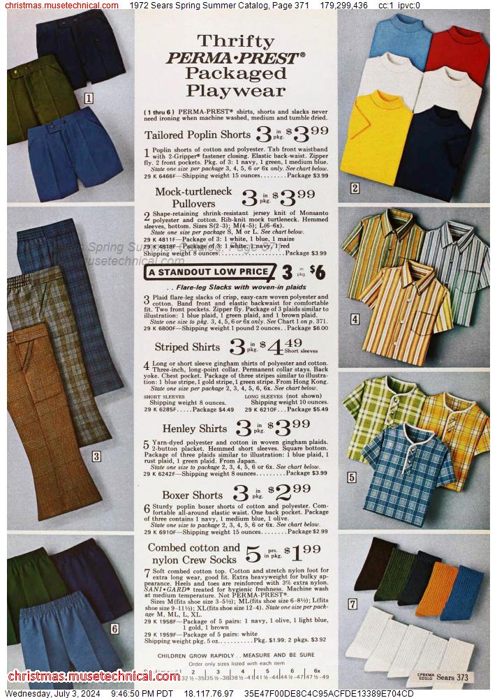 1972 Sears Spring Summer Catalog, Page 371