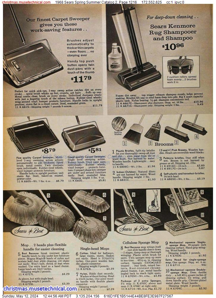 1968 Sears Spring Summer Catalog 2, Page 1216