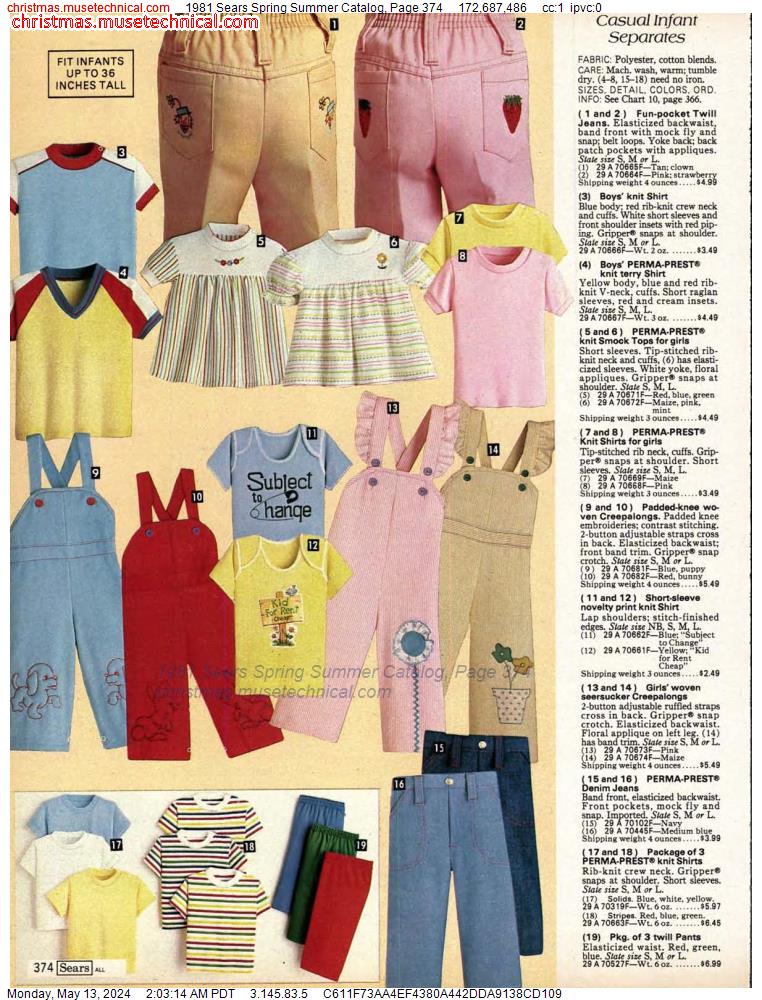 1981 Sears Spring Summer Catalog, Page 374
