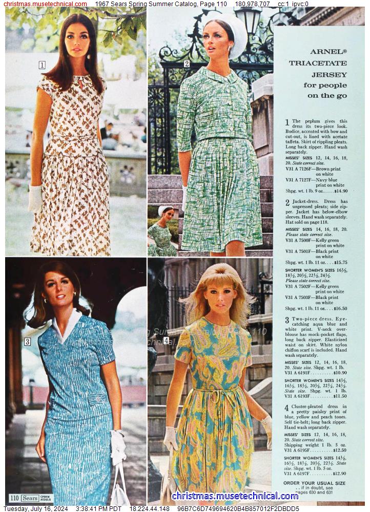 1967 Sears Spring Summer Catalog, Page 110