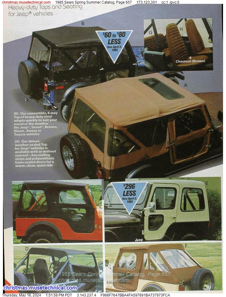 1985 Sears Spring Summer Catalog, Page 657