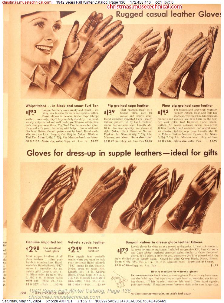 1942 Sears Fall Winter Catalog, Page 136