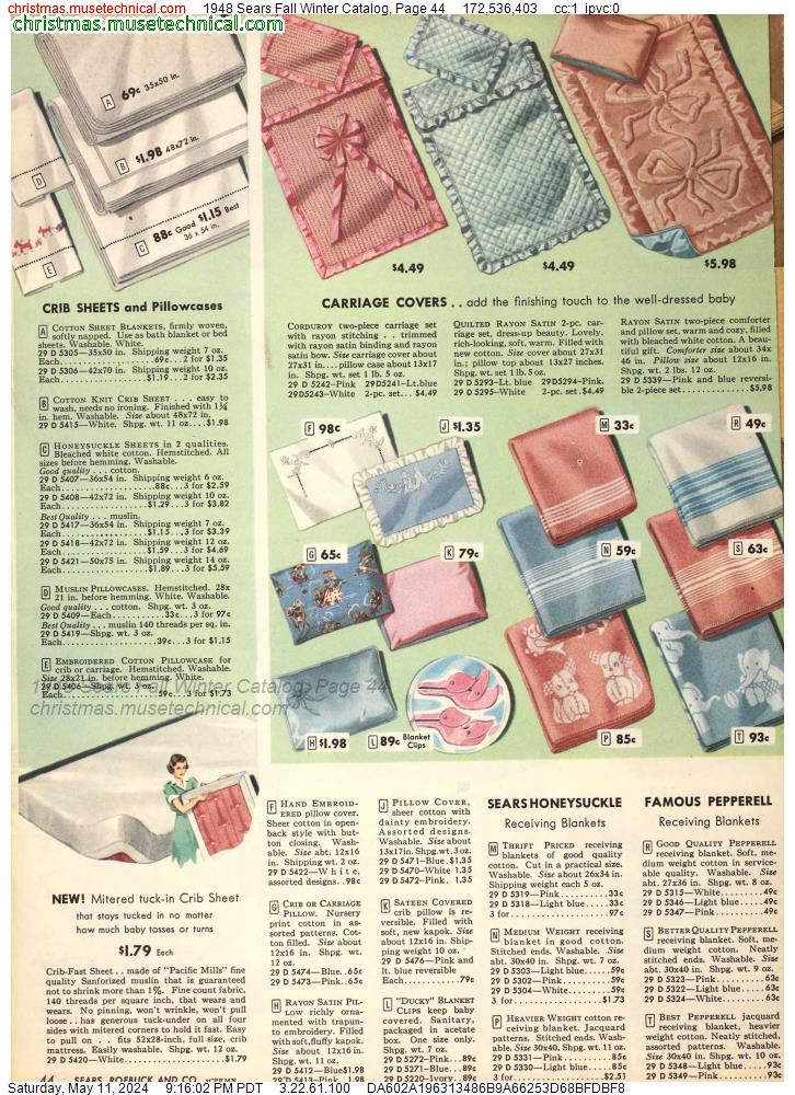 1948 Sears Fall Winter Catalog, Page 44