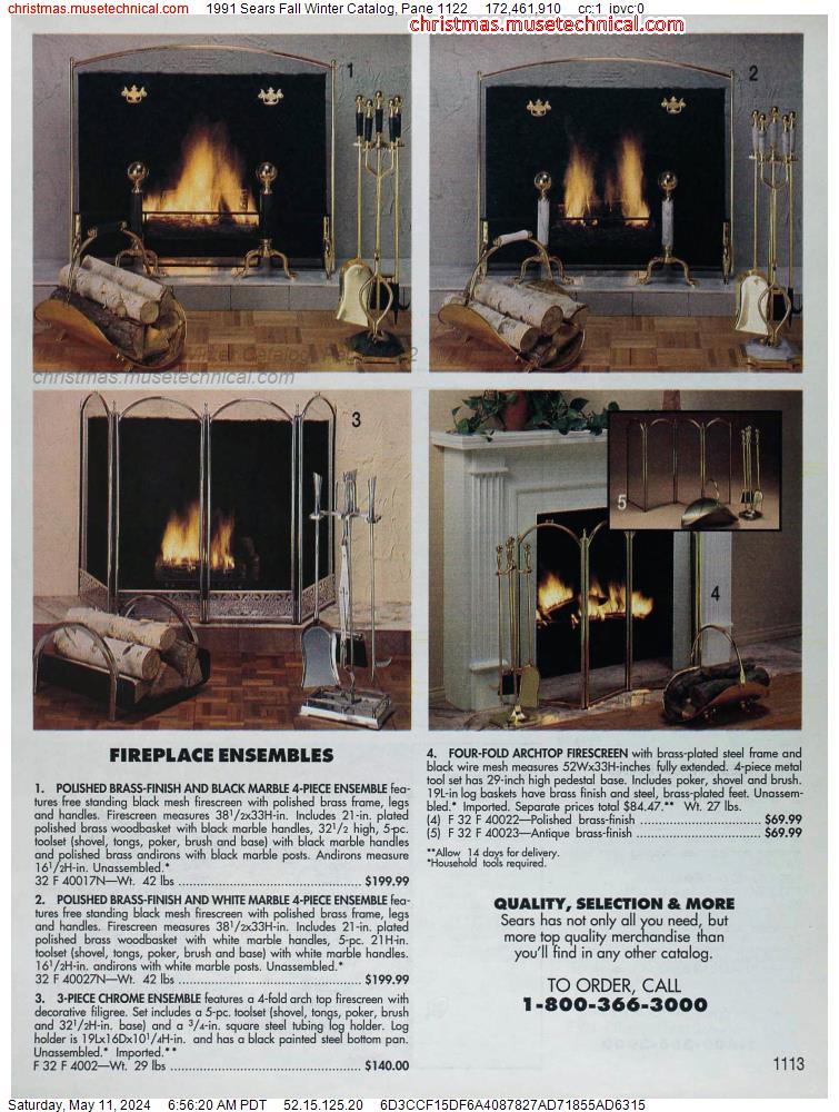 1991 Sears Fall Winter Catalog, Page 1122