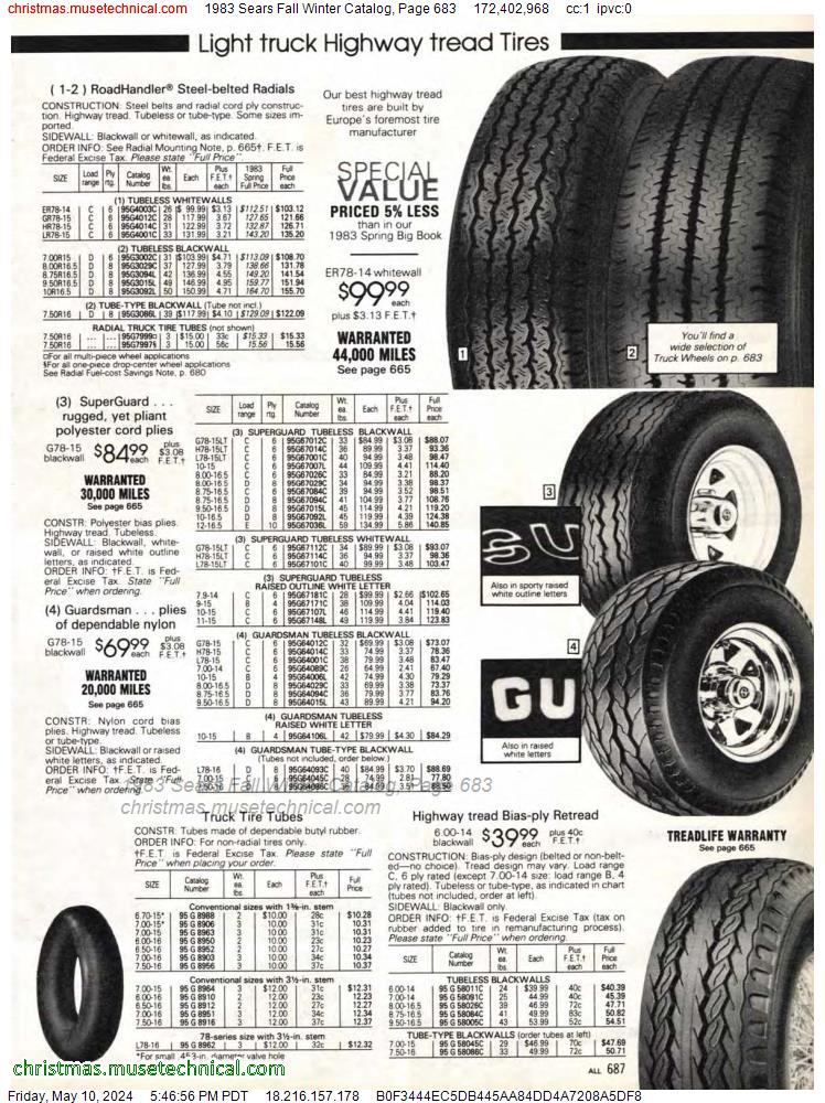 1983 Sears Fall Winter Catalog, Page 683