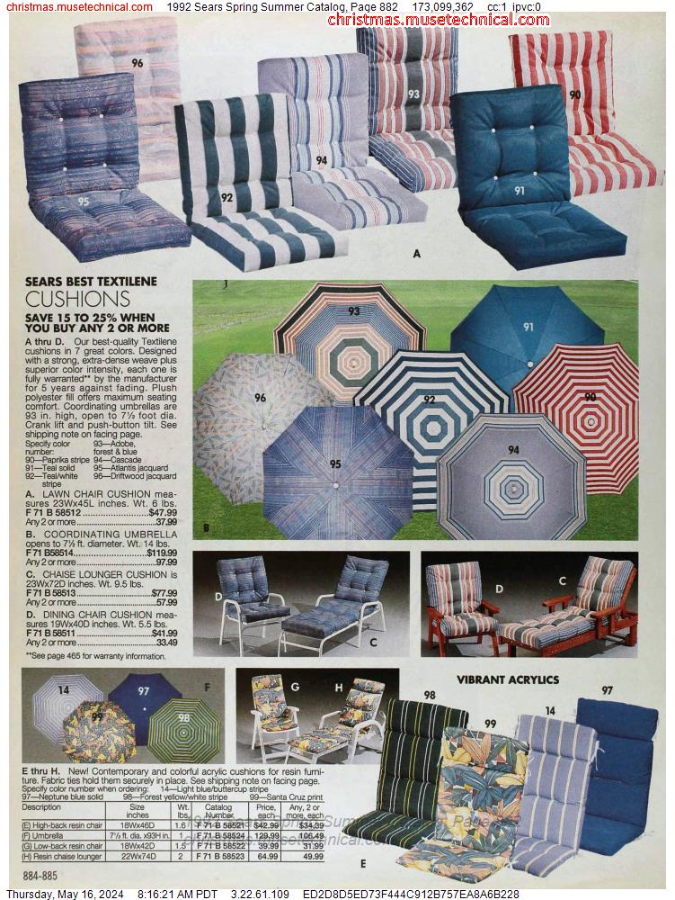 1992 Sears Spring Summer Catalog, Page 882
