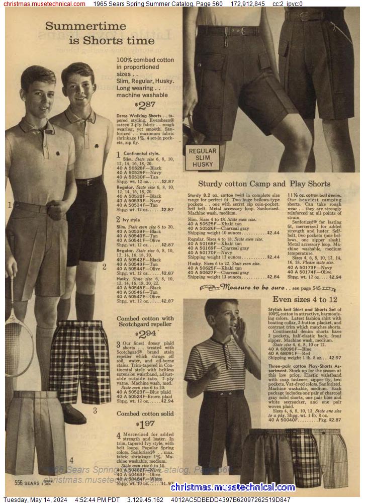 1965 Sears Spring Summer Catalog, Page 560