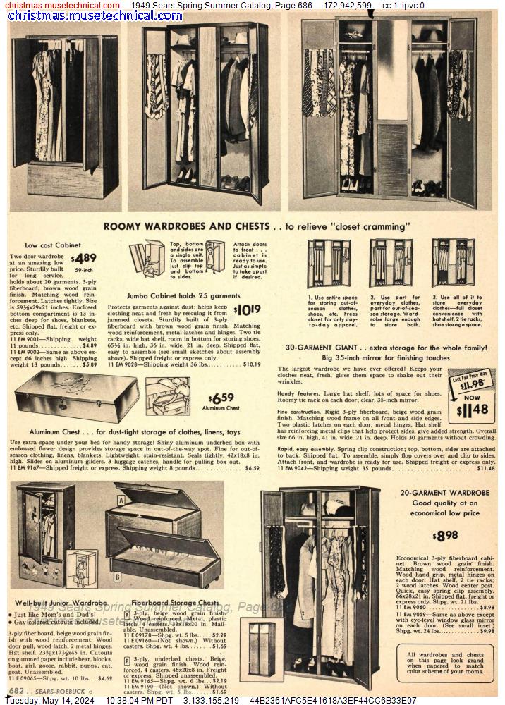1949 Sears Spring Summer Catalog, Page 686