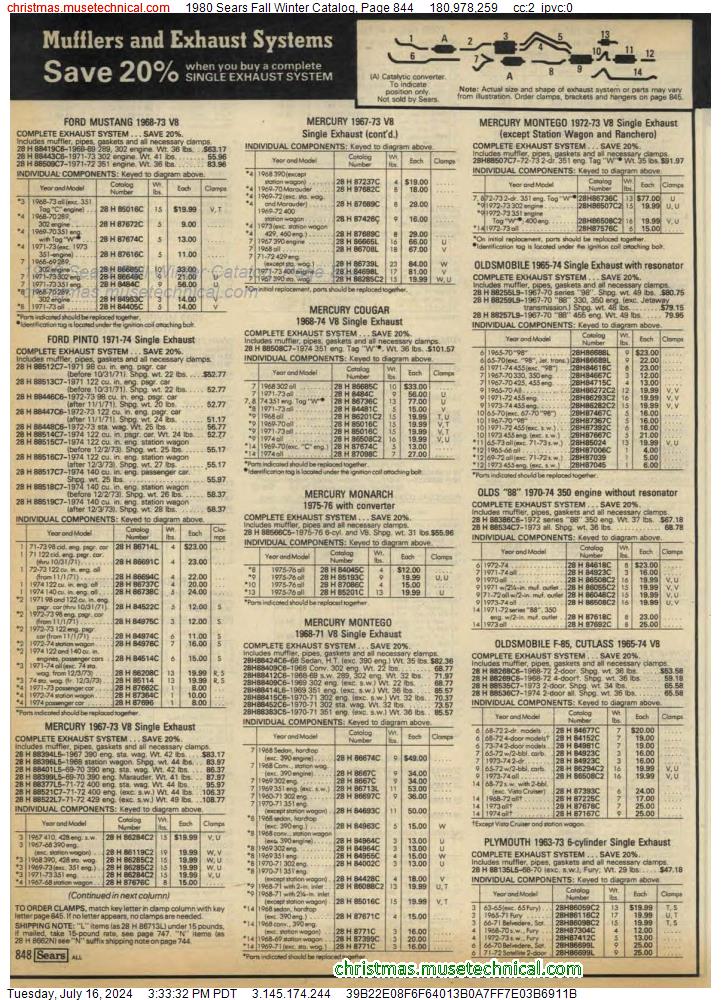 1980 Sears Fall Winter Catalog, Page 844
