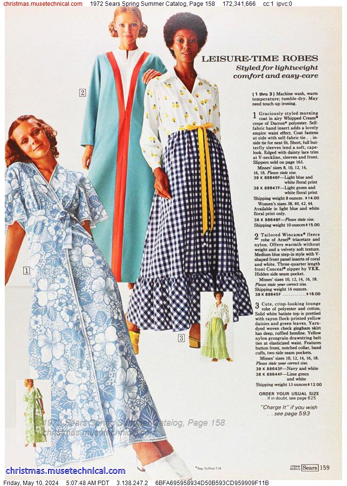 1972 Sears Spring Summer Catalog, Page 158