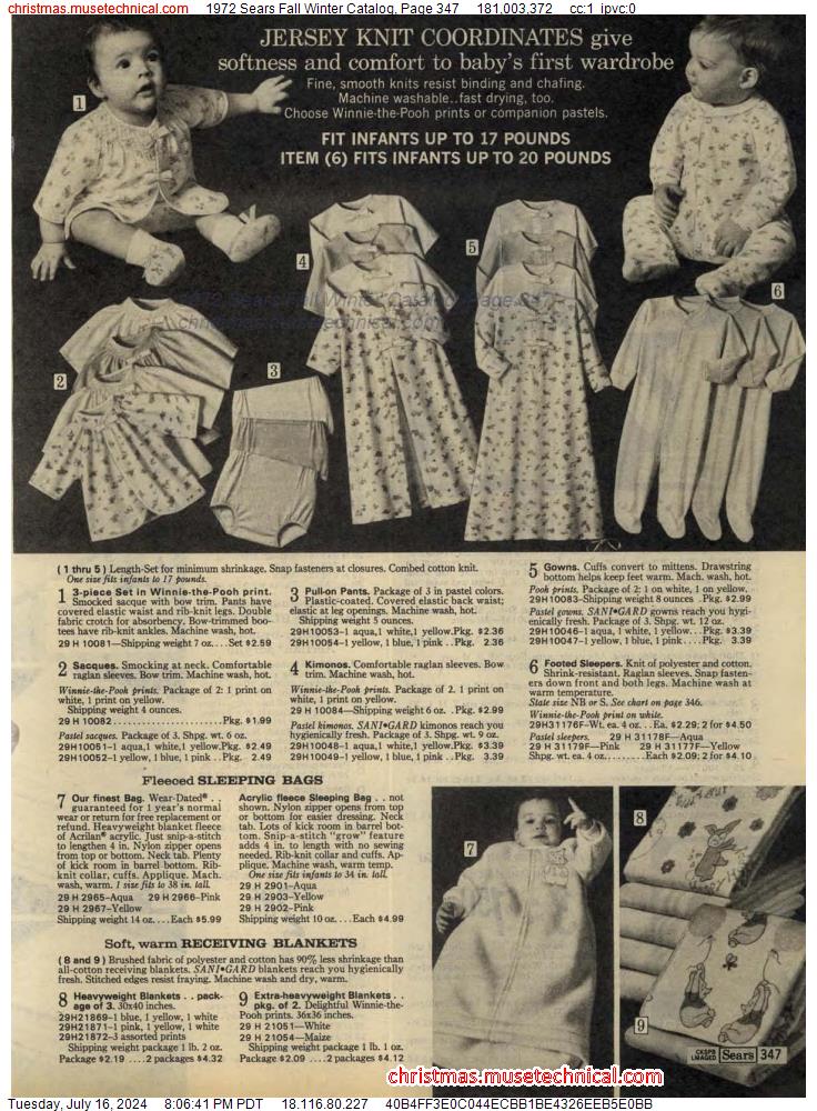 1972 Sears Fall Winter Catalog, Page 347