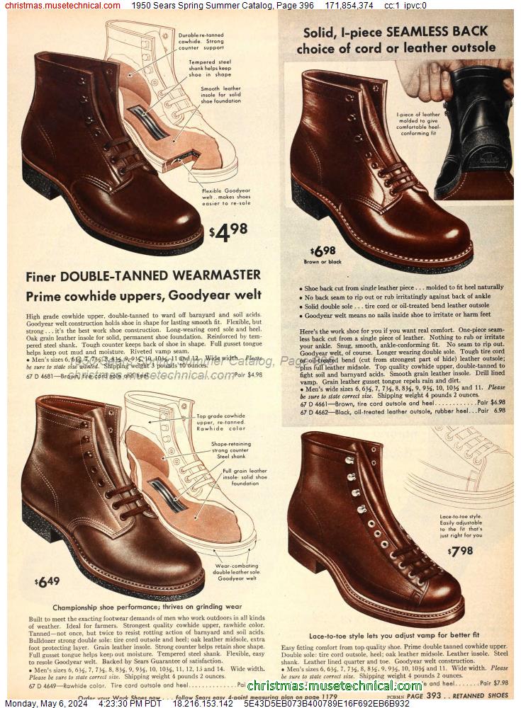 1950 Sears Spring Summer Catalog, Page 396