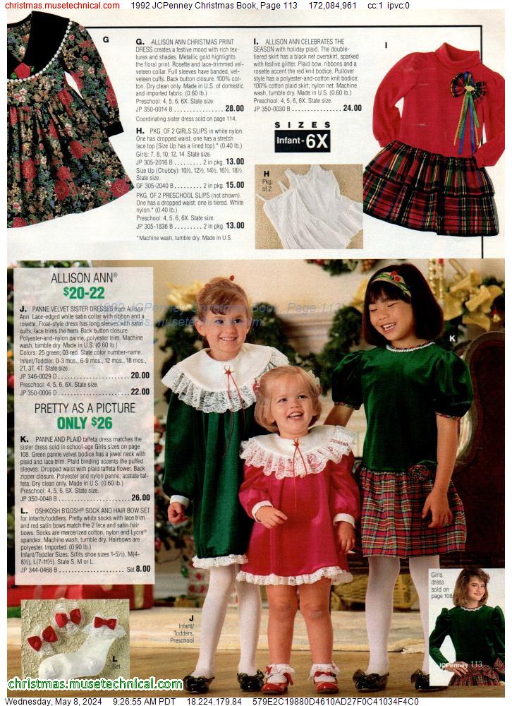 1992 JCPenney Christmas Book, Page 113