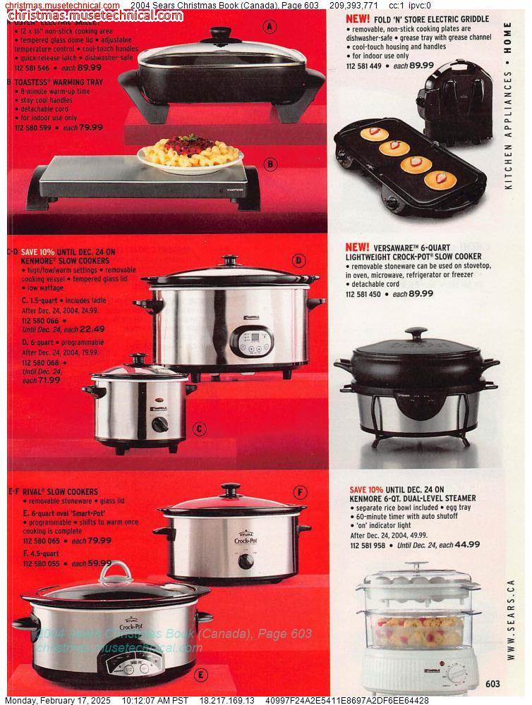 2004 Sears Christmas Book (Canada), Page 603