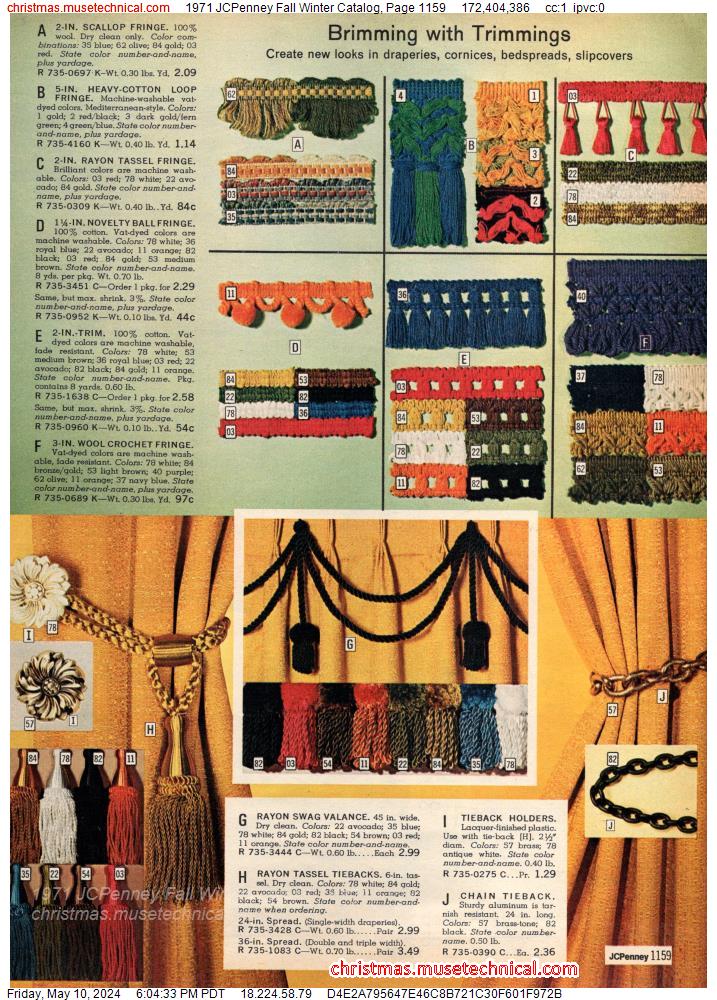 1971 JCPenney Fall Winter Catalog, Page 1159